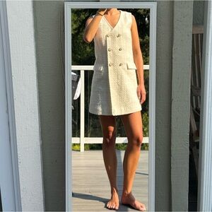 White Zara business casual dress